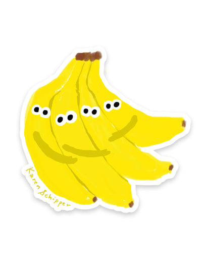 Banana Group Hug Sticker Sticker