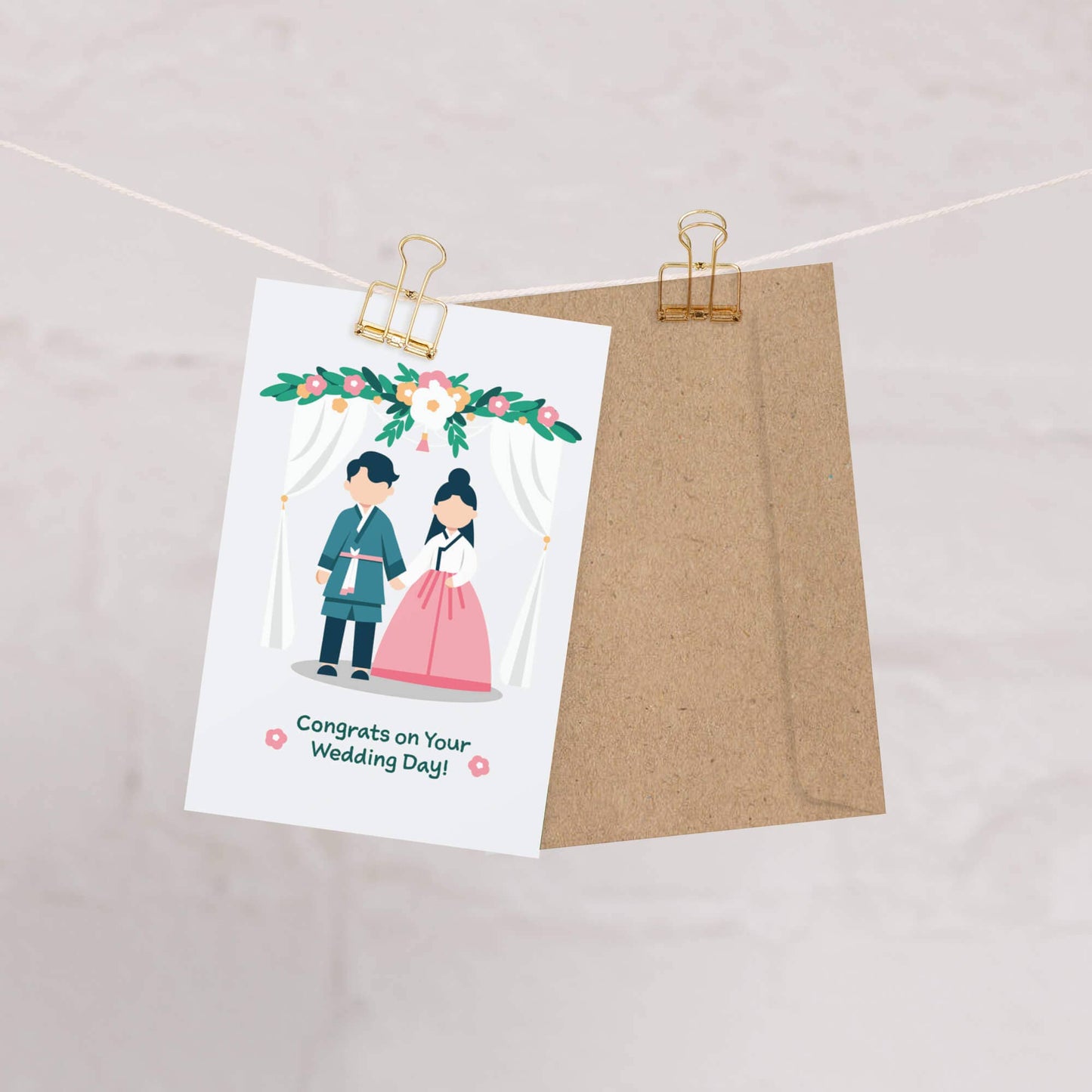 Korean Hanbok Wedding Card