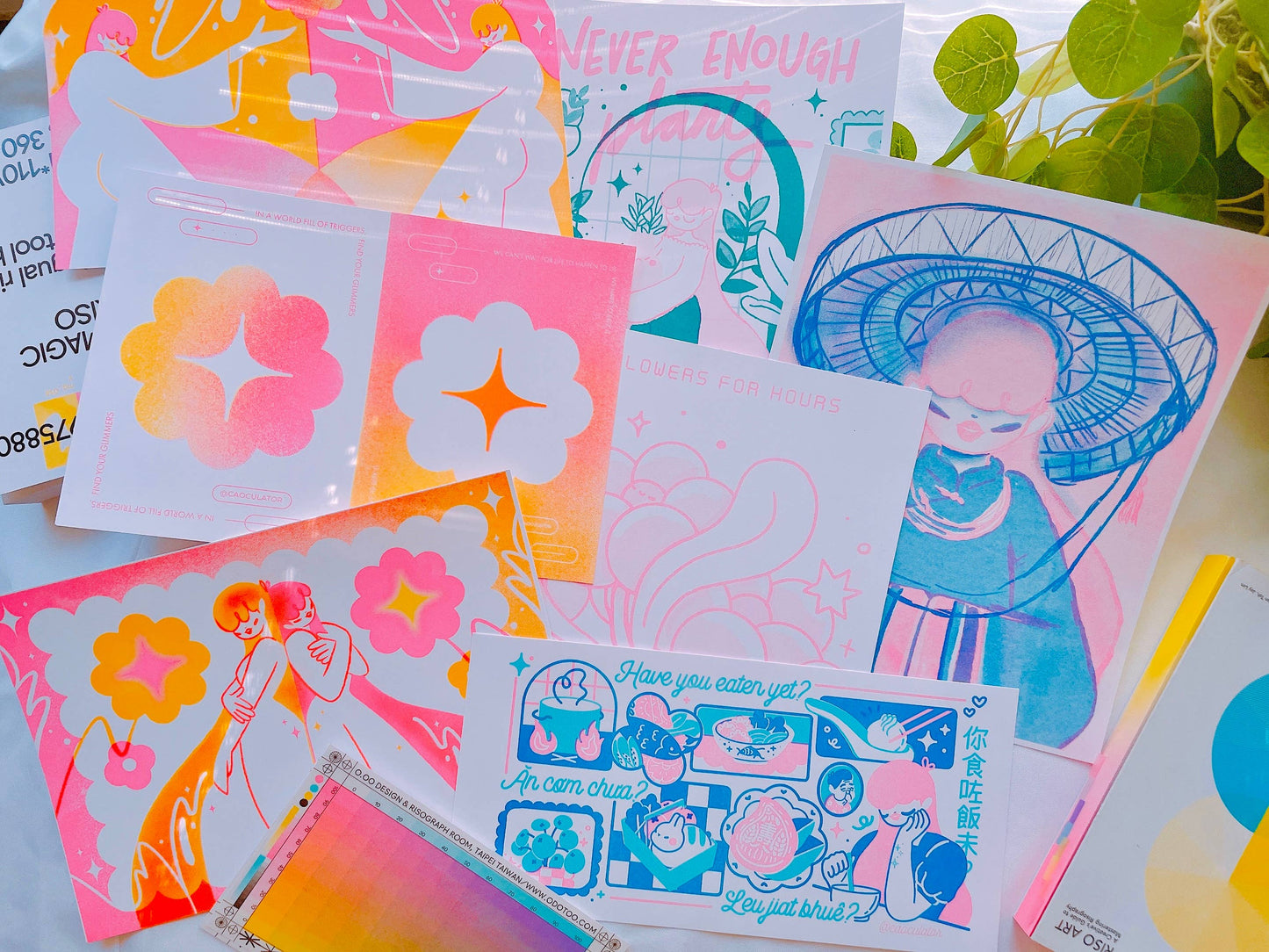 Reflecting Risograph Print