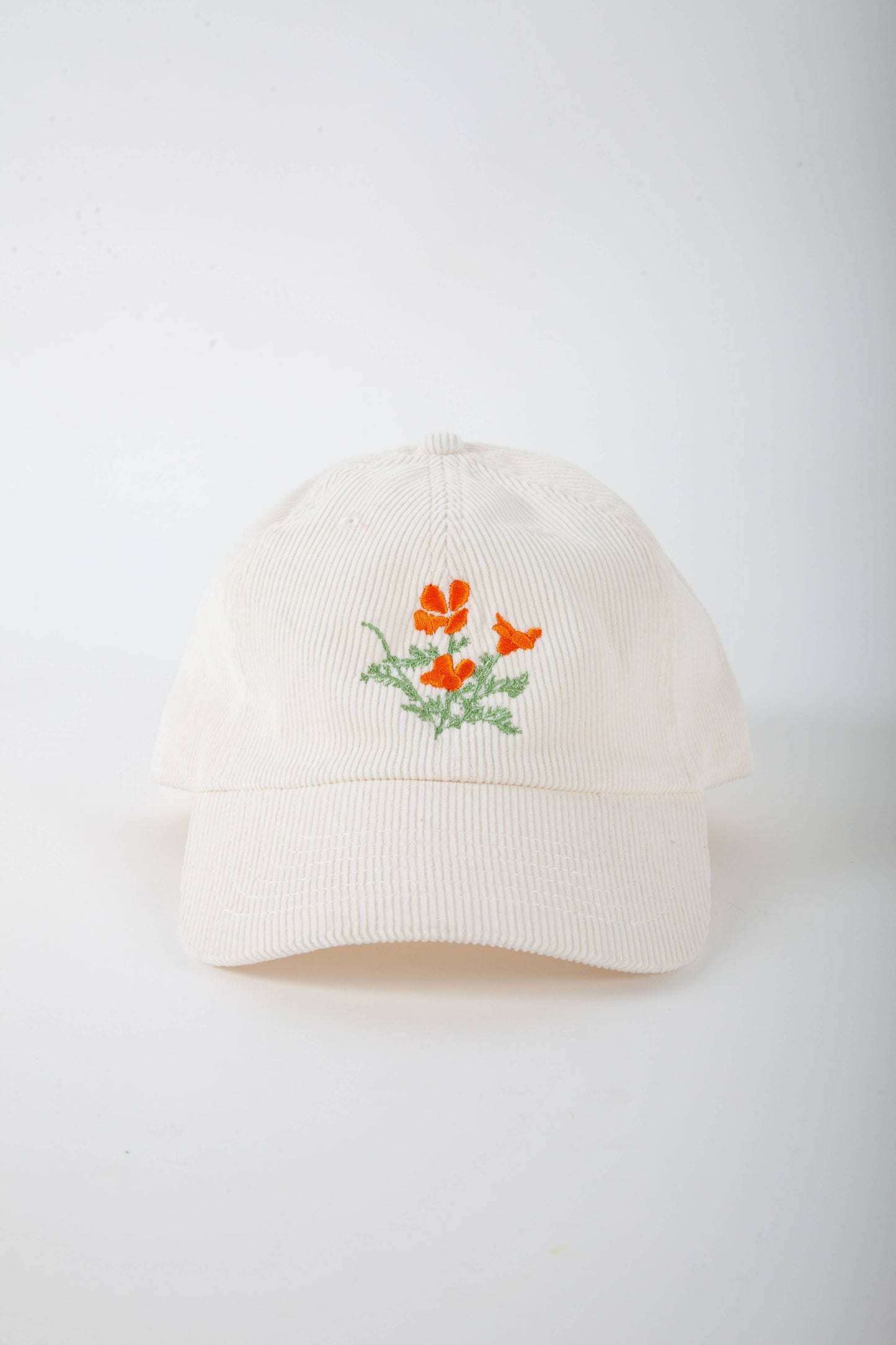 Poppy Cap - Cream Corduroy