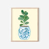 Dragon and Fiddle-Leaf Fig Print
