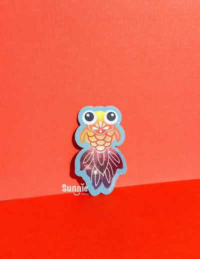 Gold Fish Glitter Sticker