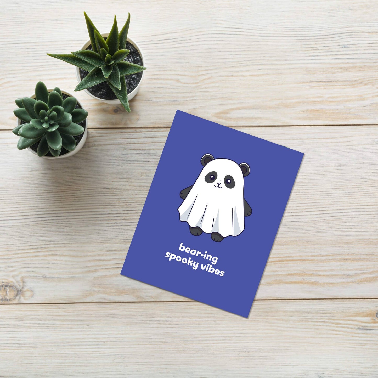 Bear-ing Spooky Panda Vibes Halloween Card