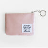 Embroidered Zip Pouch with Chain Ring