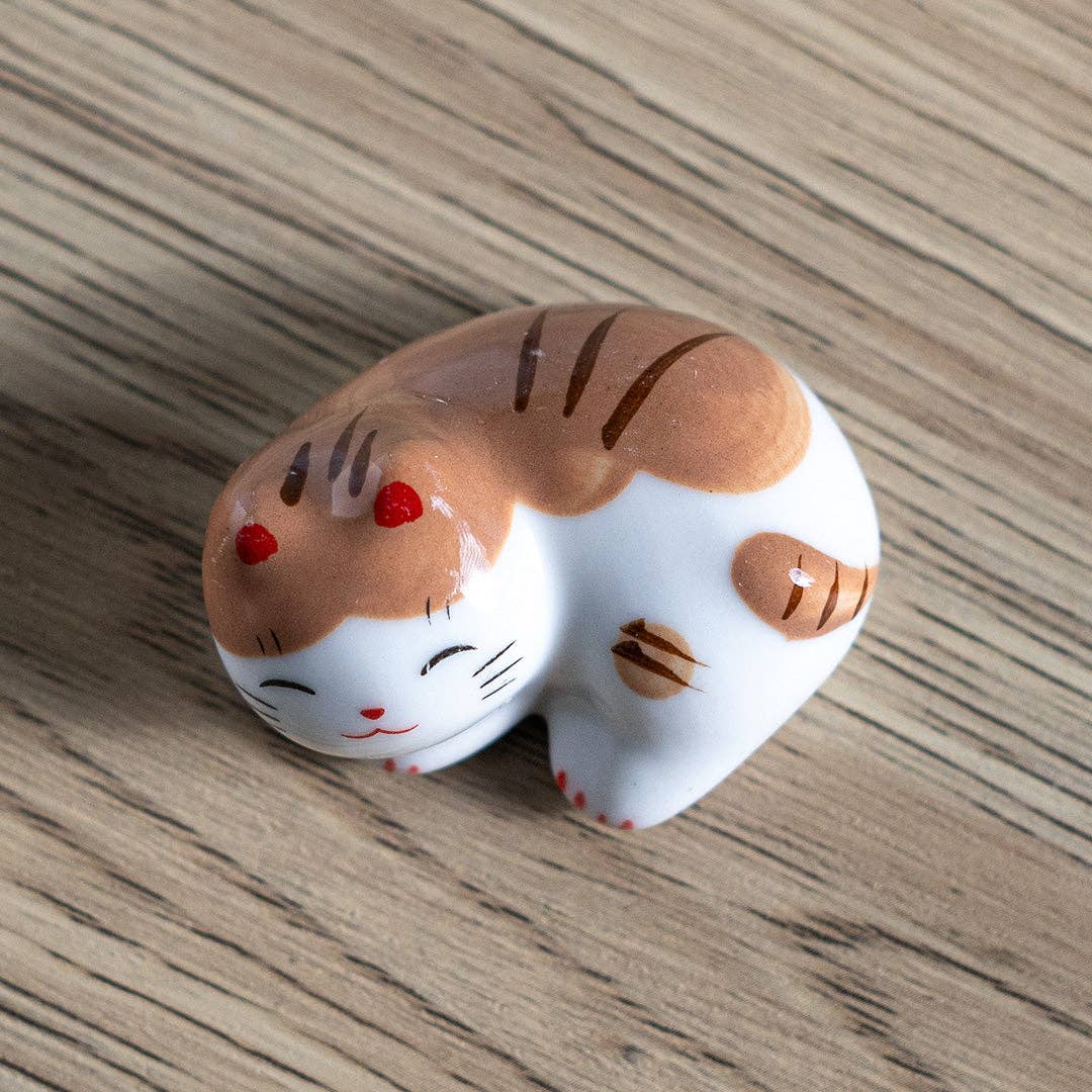 Cat Chopsticks Rest Brown