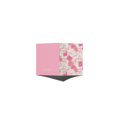 Book Lover Pink Greeting Card
