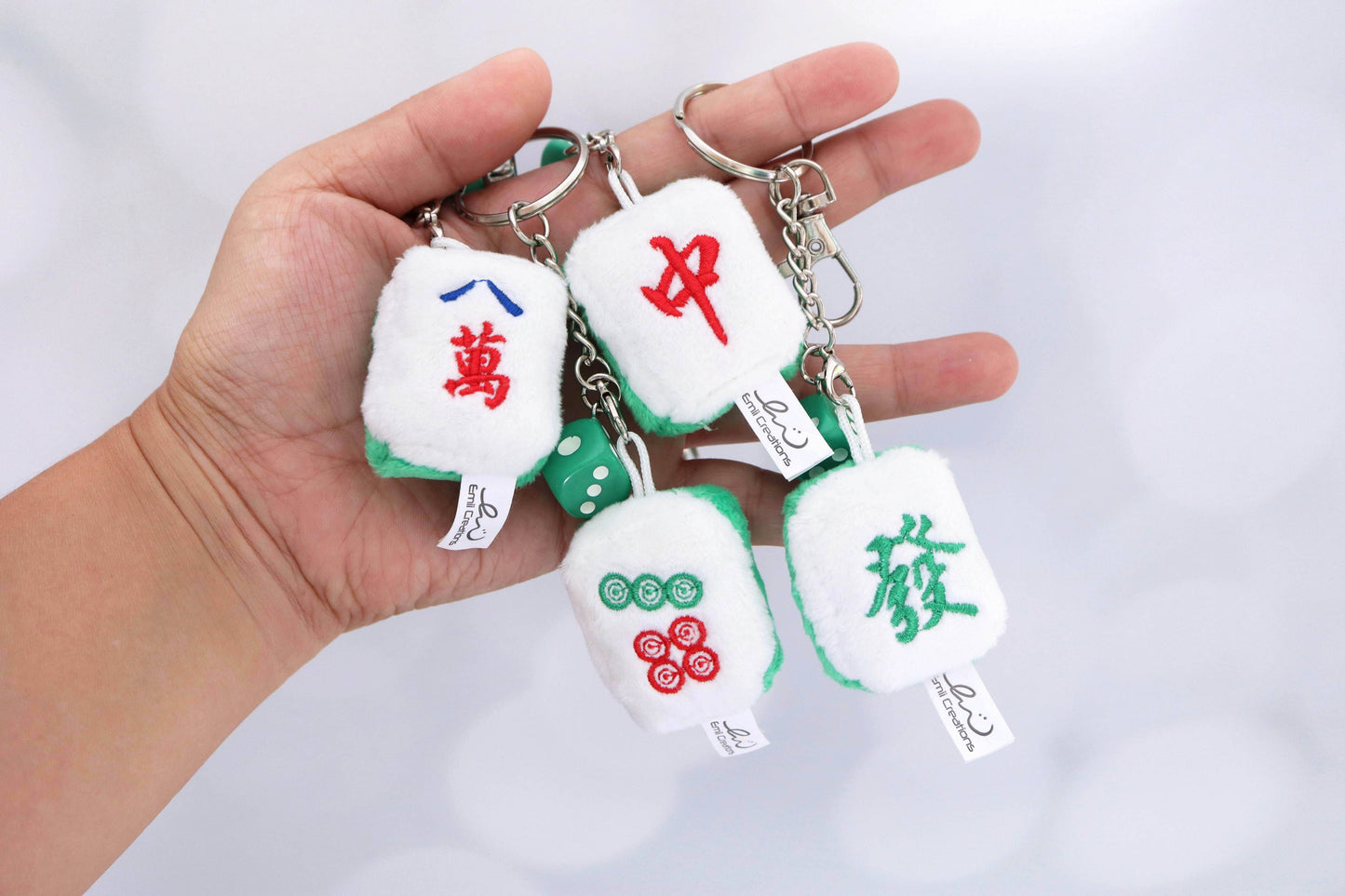 Tiny Mahjong Tile Plush Key & Bag Charm