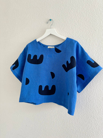 Blue Linen Top 