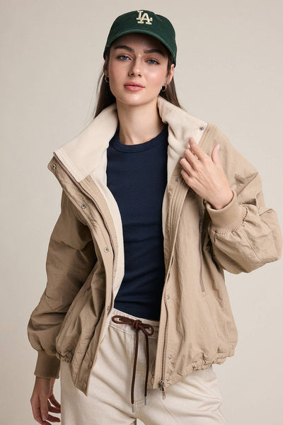 Cozy Fleece-Lined Zip & Snap Jacket