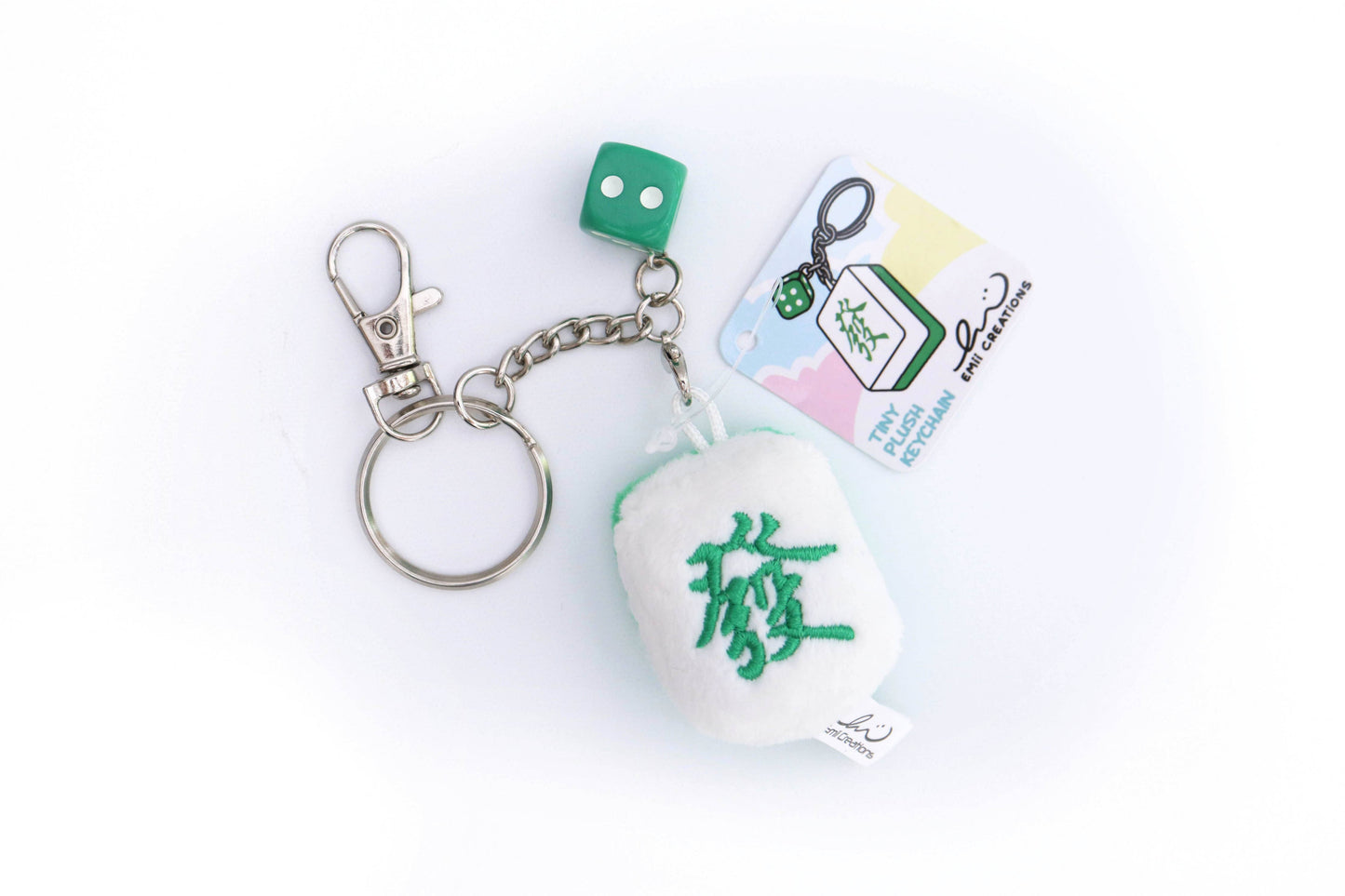 Tiny Mahjong Tile Plush Key & Bag Charm