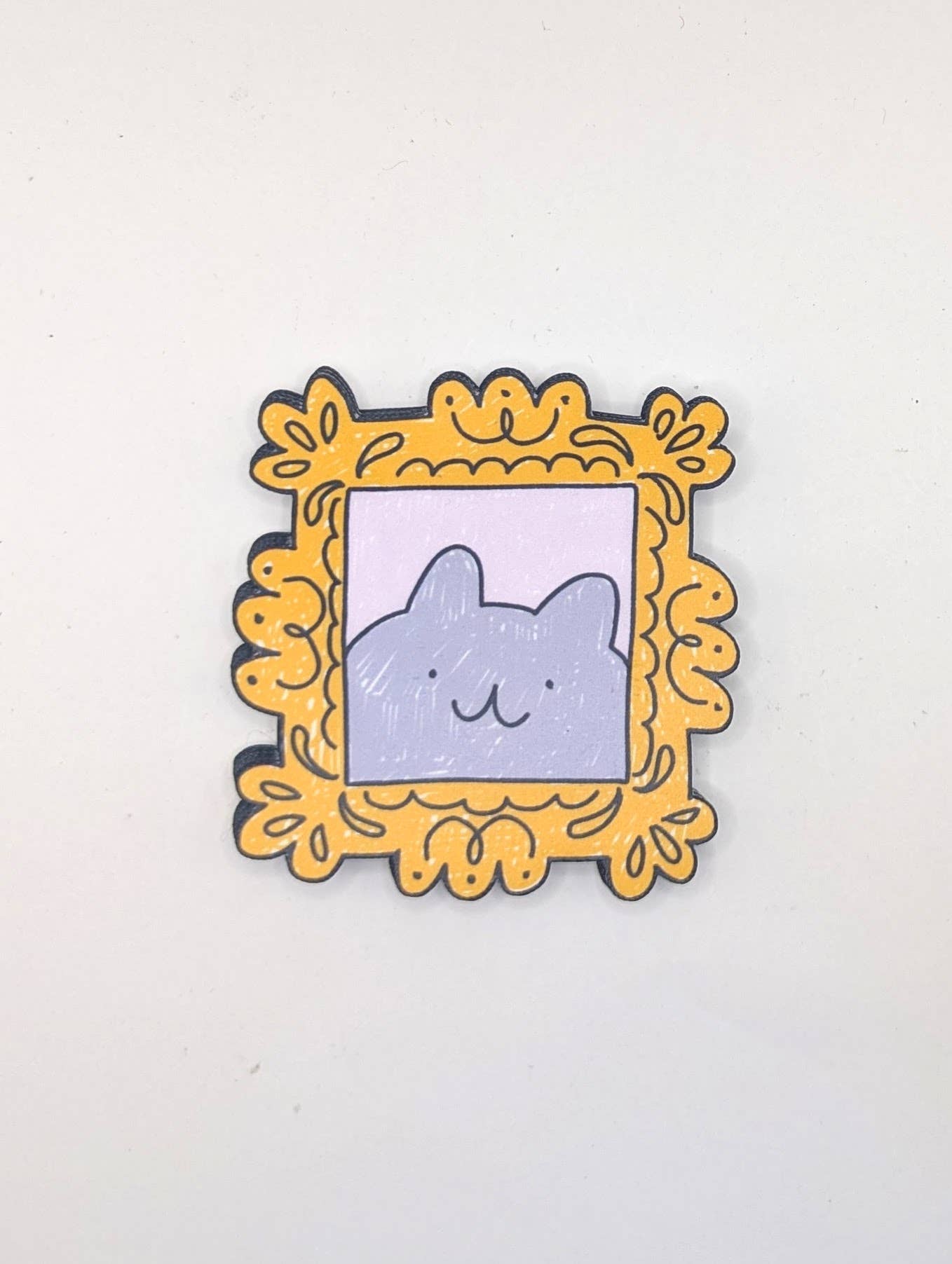 Framed Cat Portrait Vinyl Sticker
