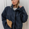 High Neck  Denim Jacket