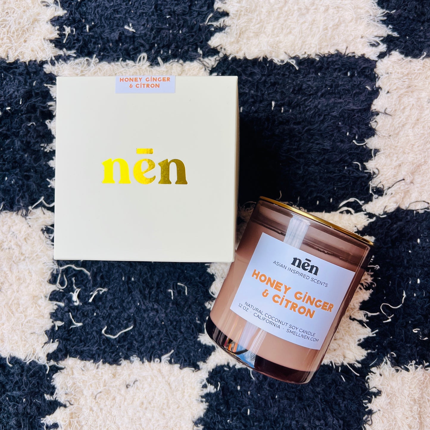 Honey Ginger Citron Wood Wick Candle 12oz.