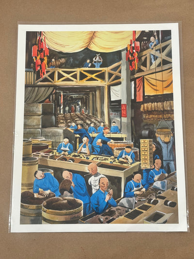 Cigar Making Factory Print