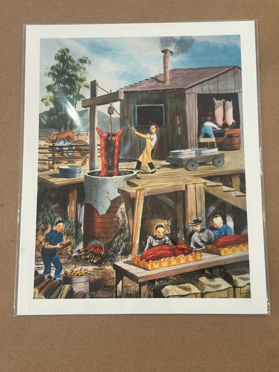Pig Roasting Print