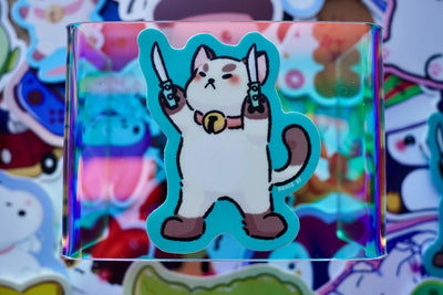 Stabby Puppycat Sticker