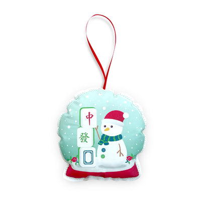 Mahjong Snow Globe Ornament