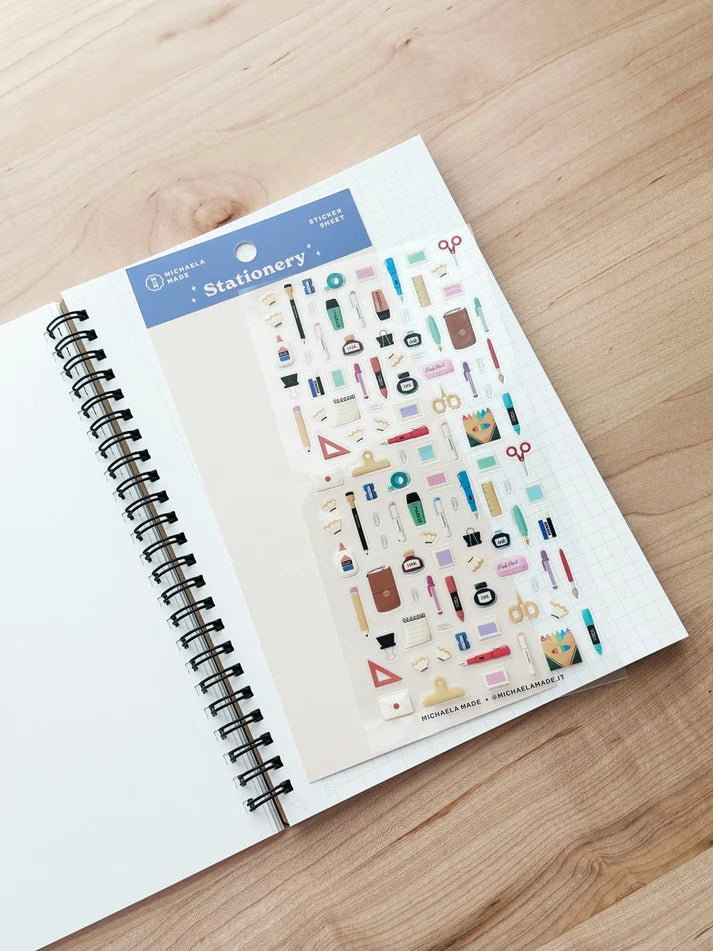 Stationery PET Sticker Sheet