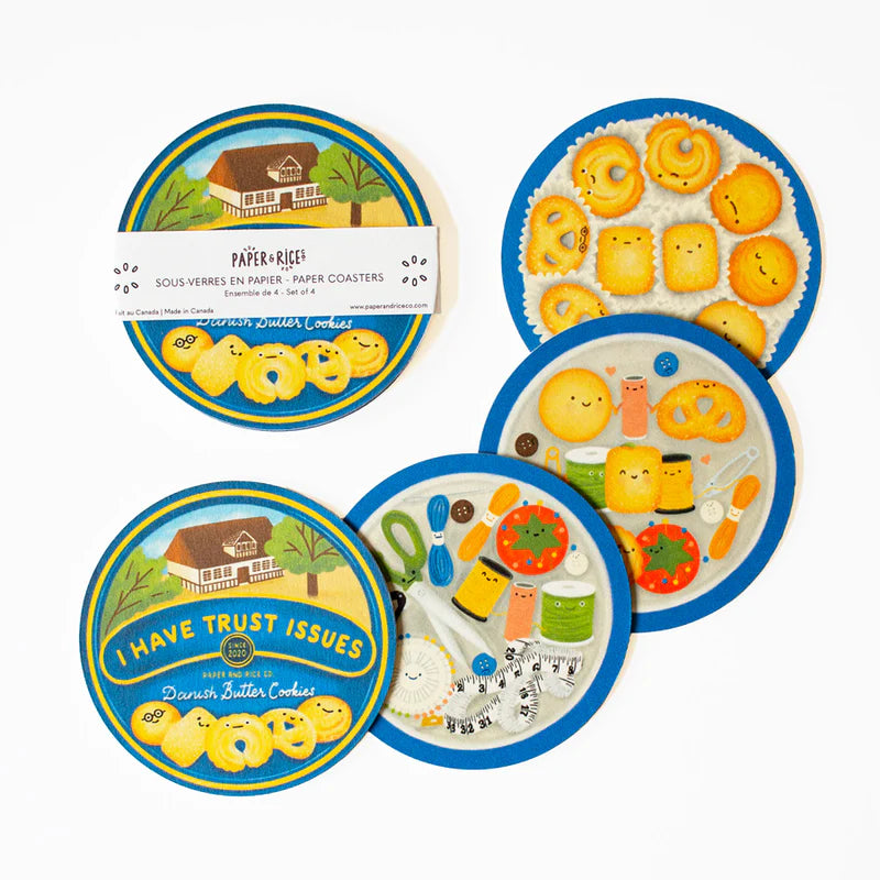 Butter Cookies Paper Coasters