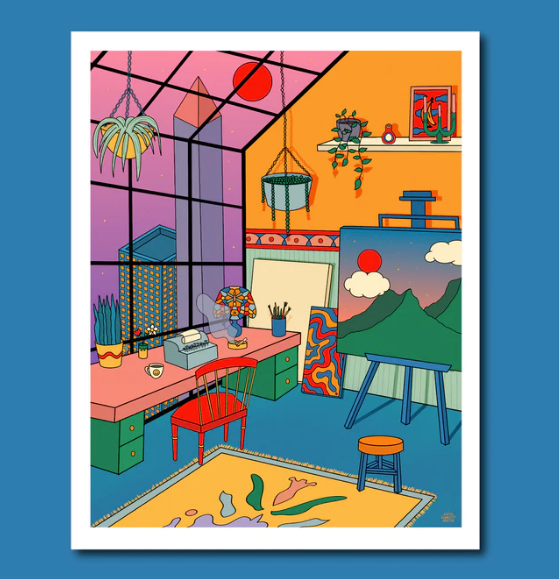 Sunset Studio Print