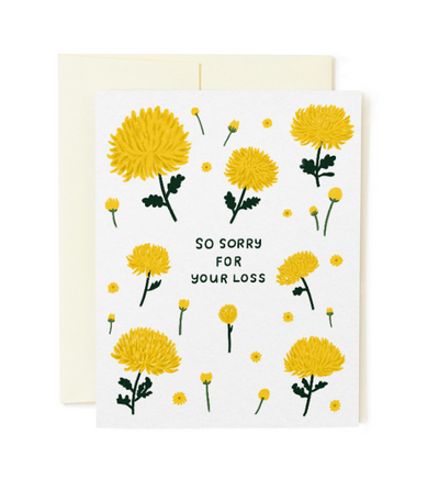 Yellow Chrysanthemum Card