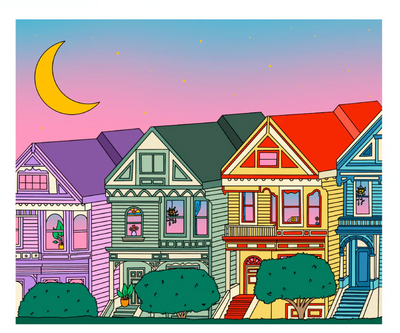 Painted Ladies Print