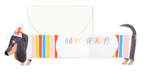 Dachshund Pop Up Card