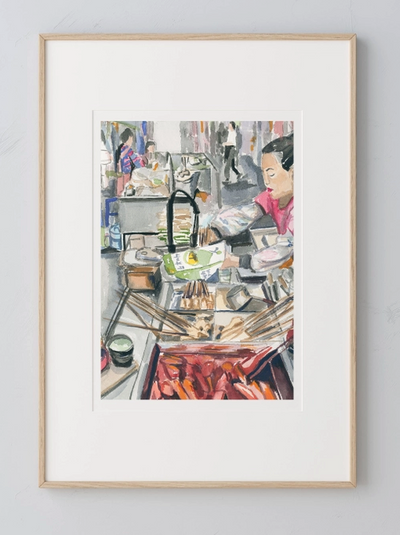 Korean Street Food Art Print
