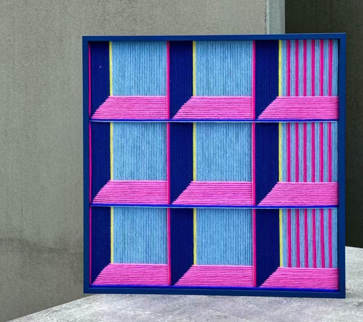 Pink Purple Yarn Art