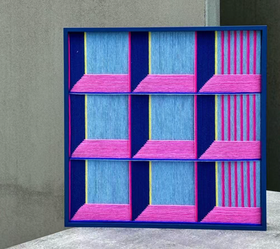 Pink Purple Yarn Art