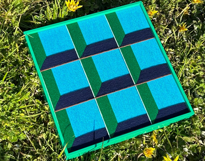 Green Cube Yarn Art