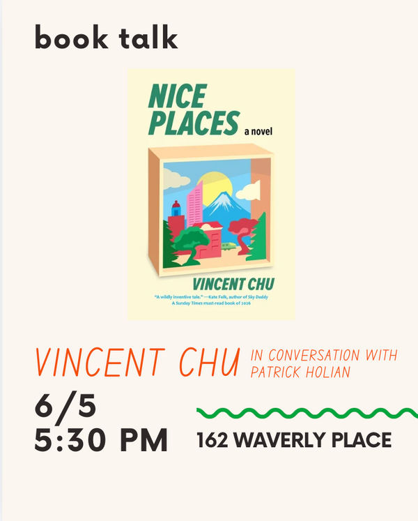 Book Talk: Nice Places by Vincent Chu
