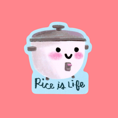Rice Is Life Vinyl Sticker