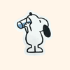 Peanuts Snoopy Drinking Water Glossy Sticker