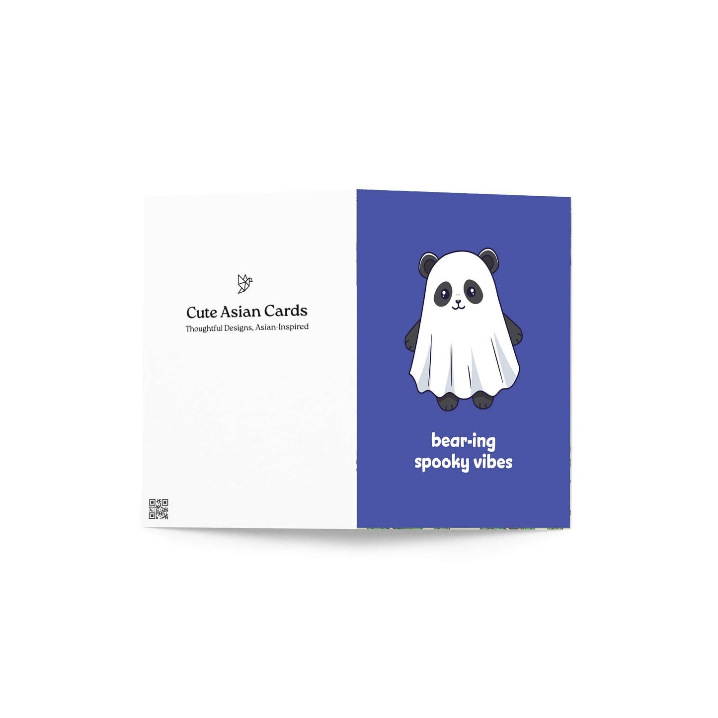 Bear-ing Spooky Panda Vibes Halloween Card