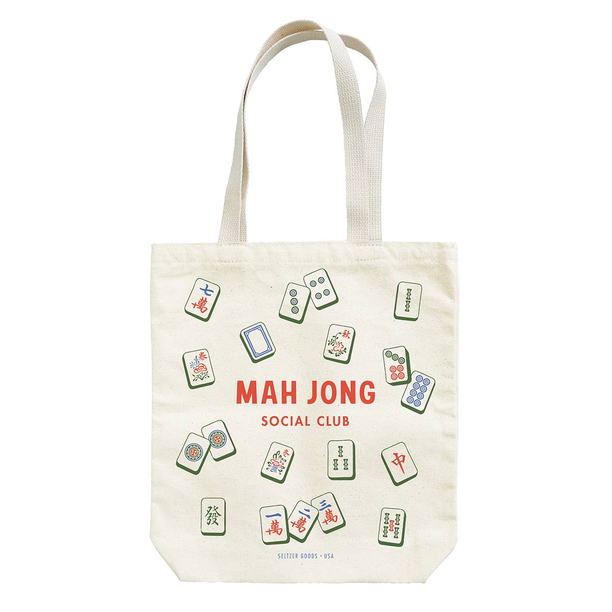 Mah Jong Social Club Olive Tote