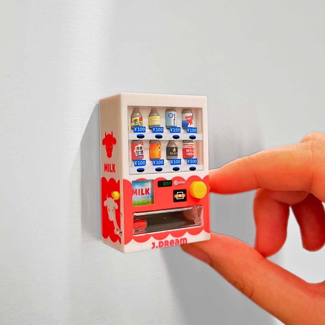 Mini Vending Machine Fridge Magnet, Retro Style
