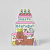 Birthday Cake Bear Shaped Card