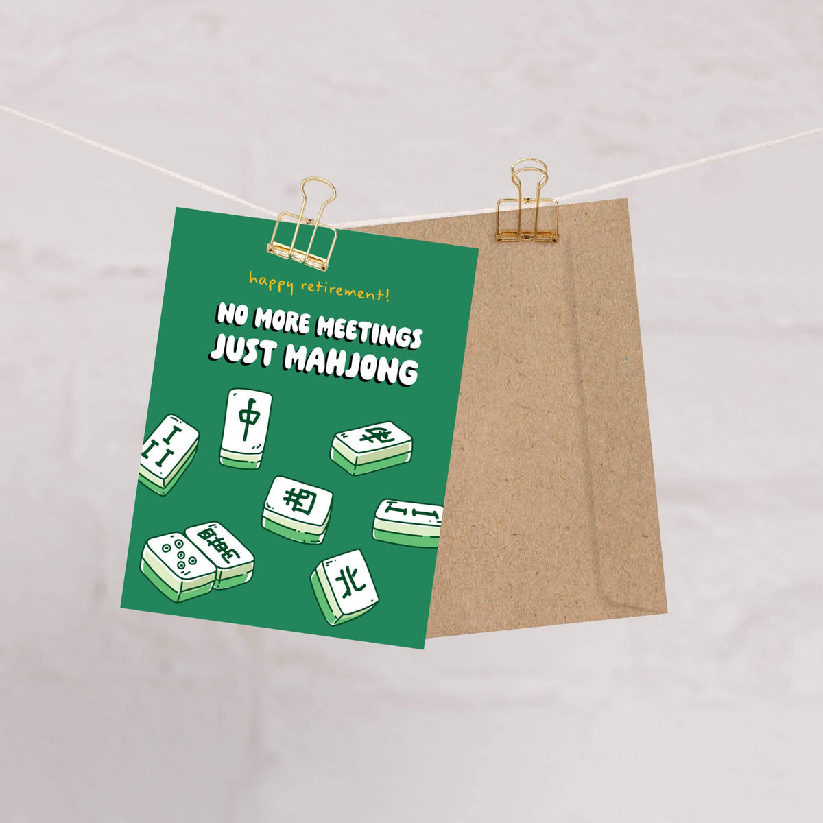 Just Mahjong Retirement Card