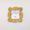 Framed Cat Portrait Vinyl Sticker