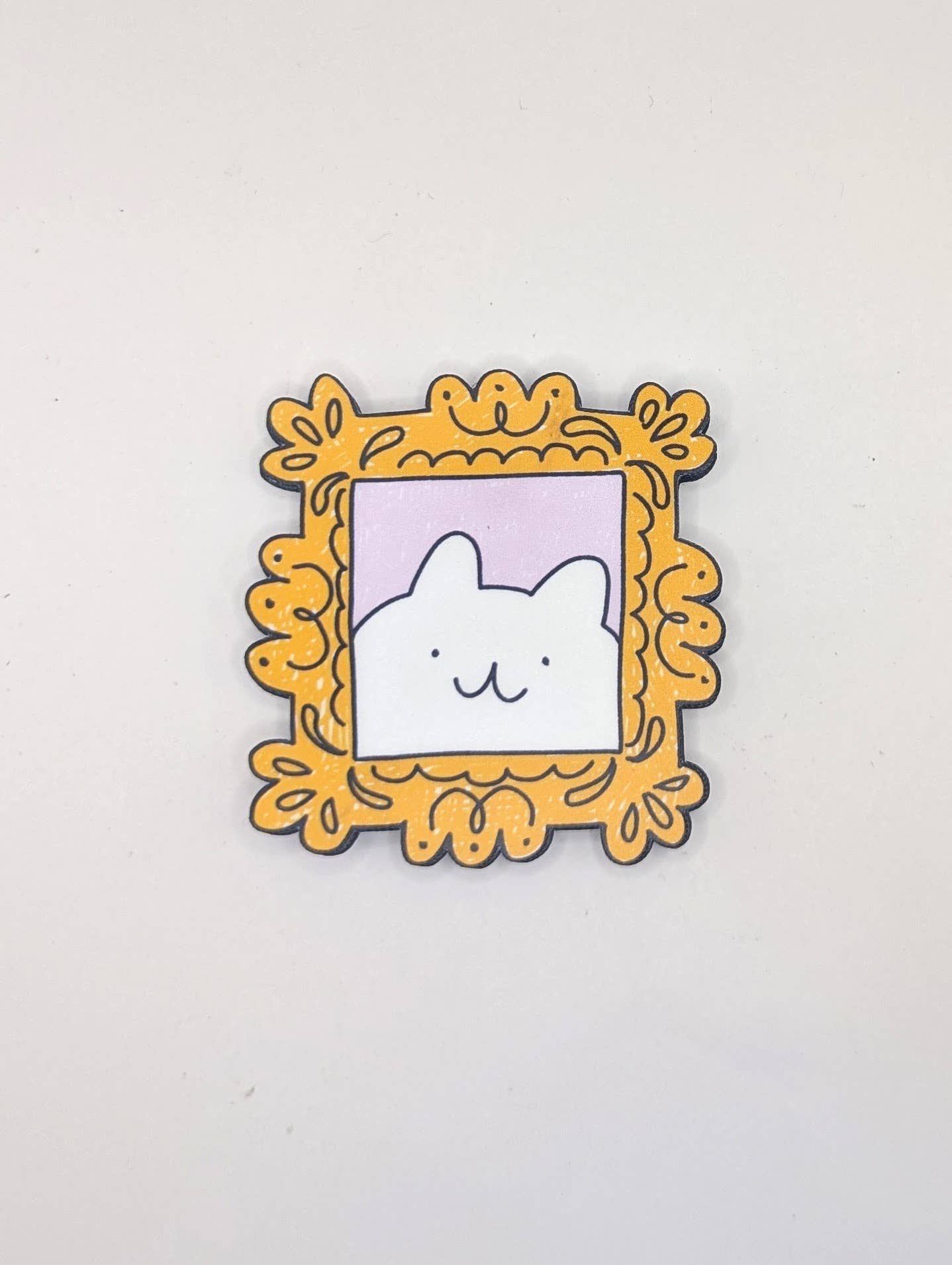 Framed Cat Portrait Vinyl Sticker