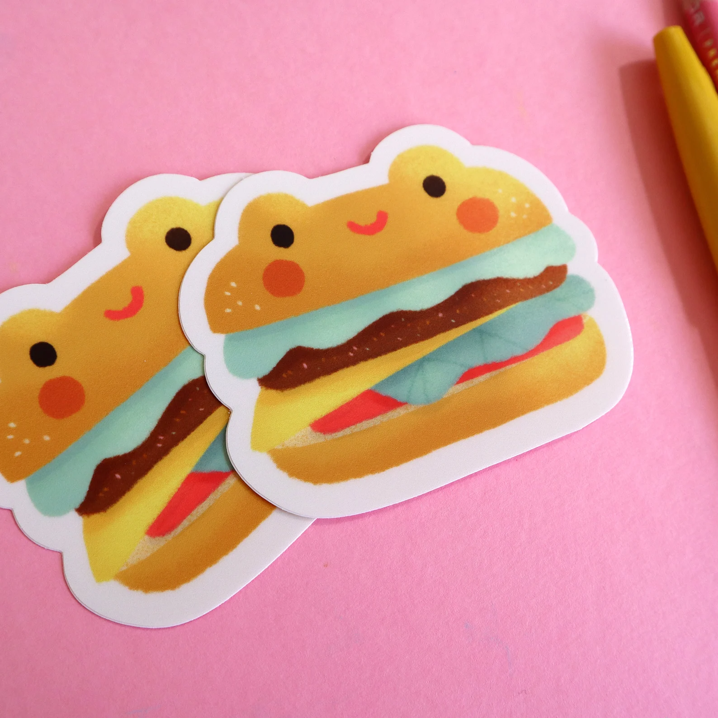Froggy Burger Sticker