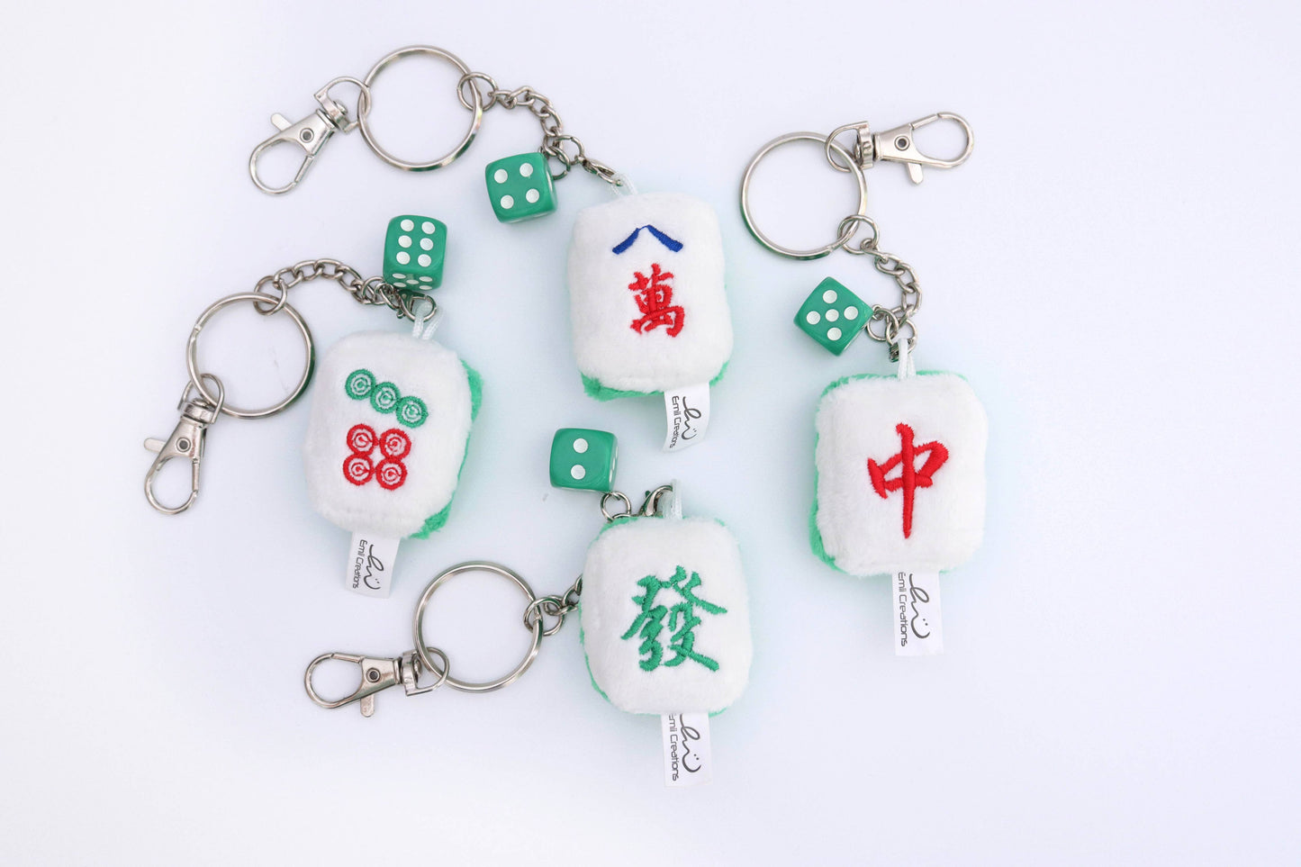 Tiny Mahjong Tile Plush Key & Bag Charm