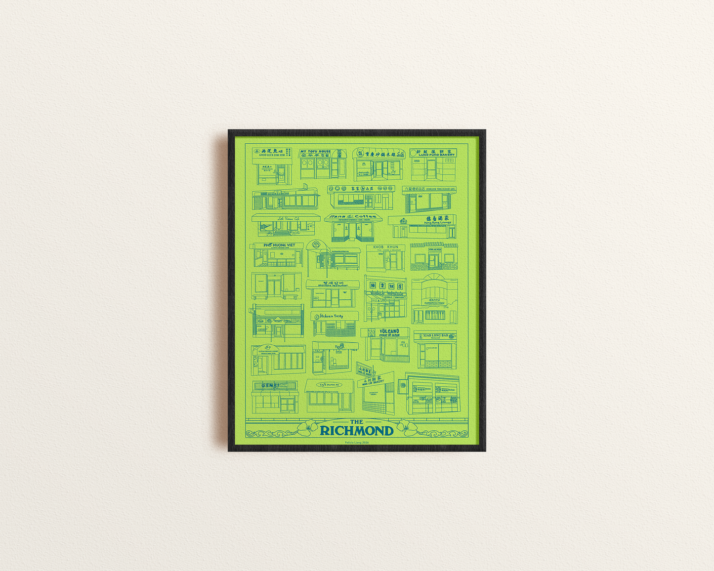 The Richmond District San Francisco Risograph Print