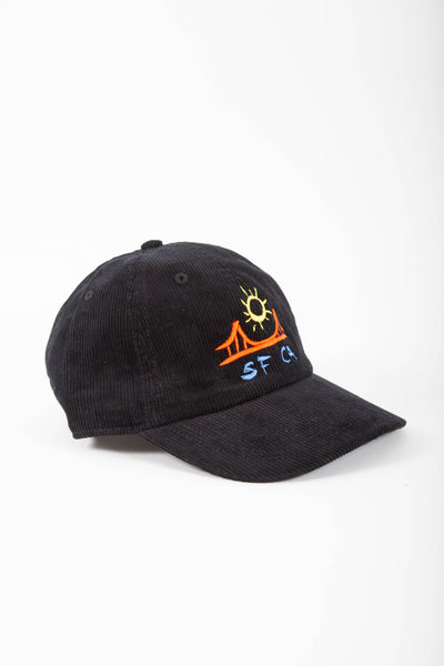 SF CA Cap - Black Corduroy