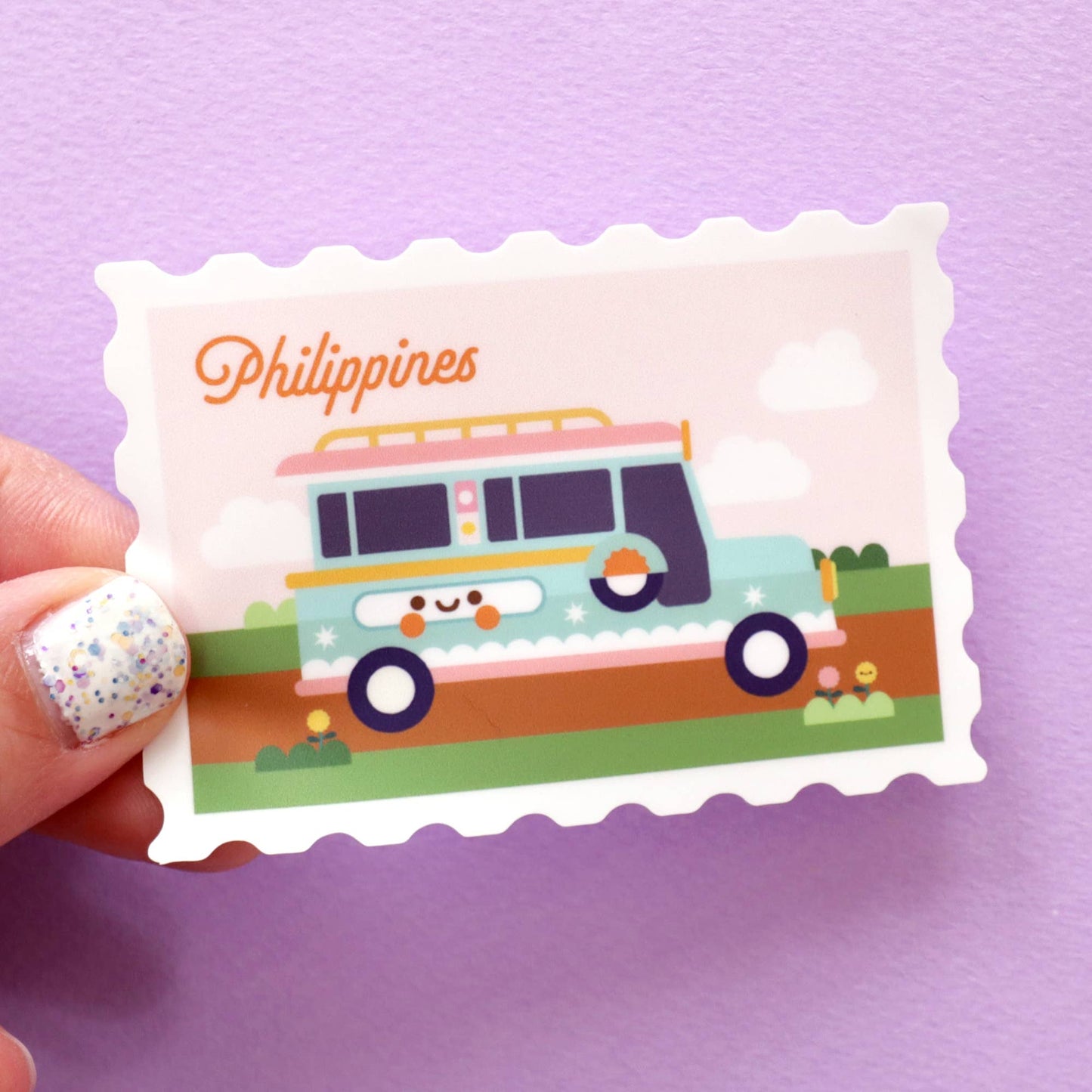 Philippines Jeepney Stamp Sticker