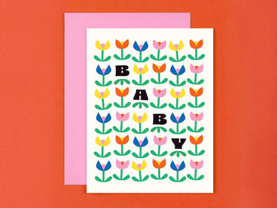 Tulip Baby New Baby Card