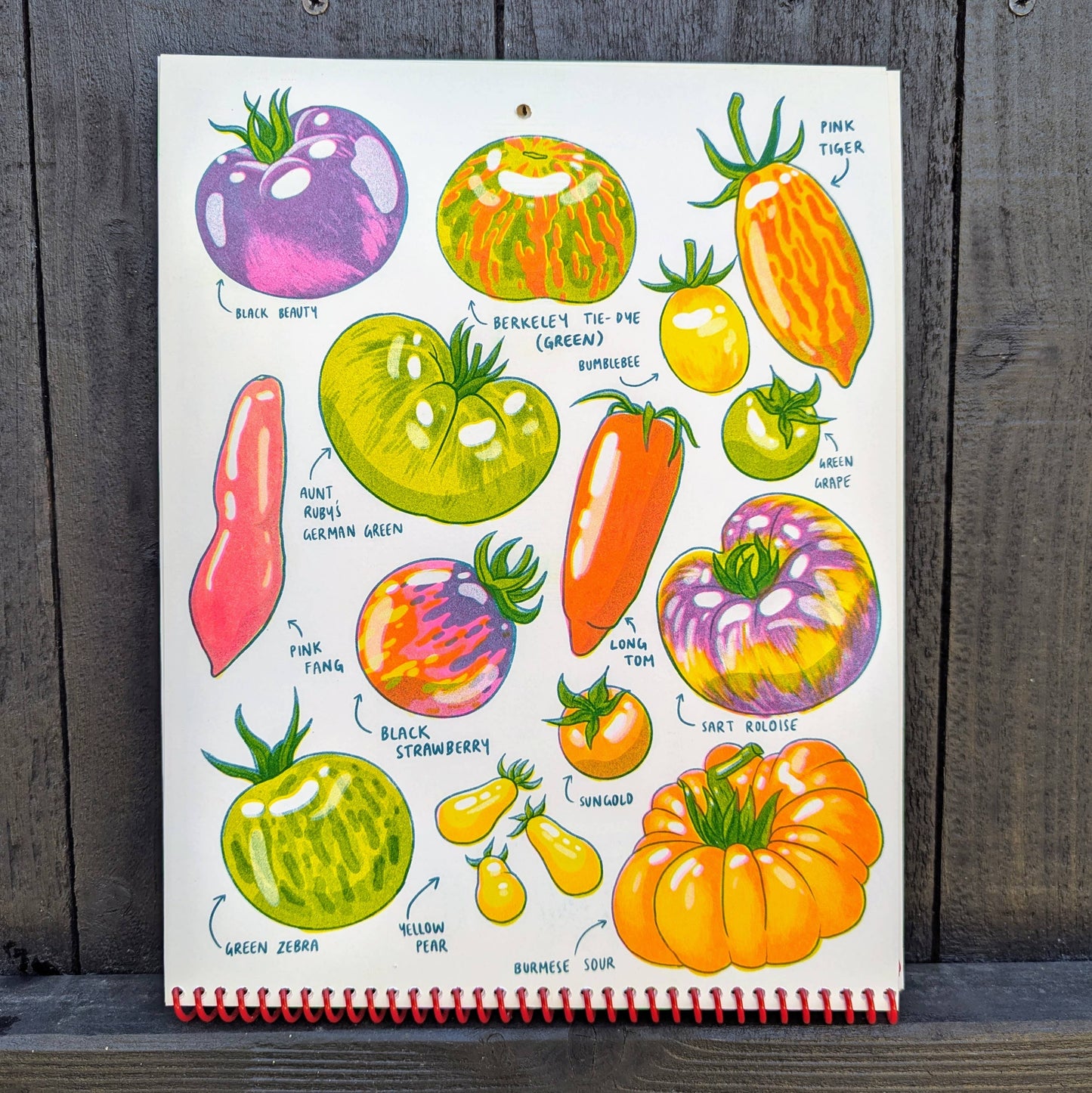 2026 Seasonal Produce Risograph Calendar