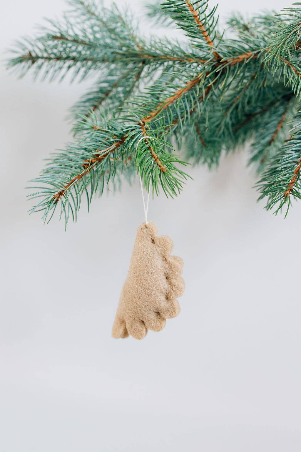 Handmade Dumpling Felt Ornament