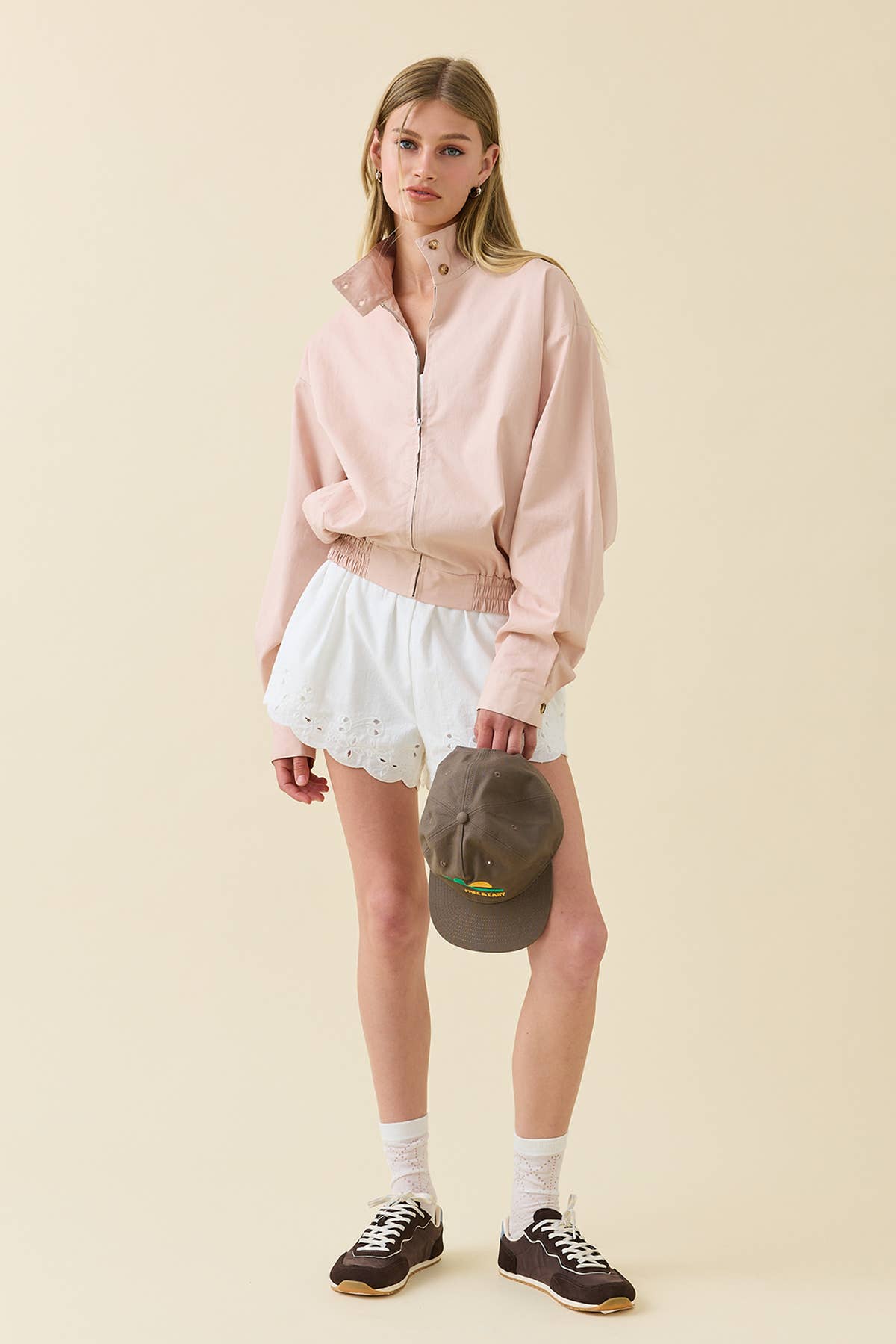 Minimal Stand Collar Zip Jacket
